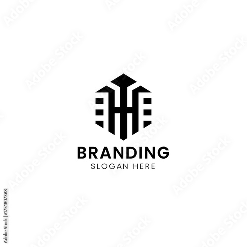 Letter H property investment logo