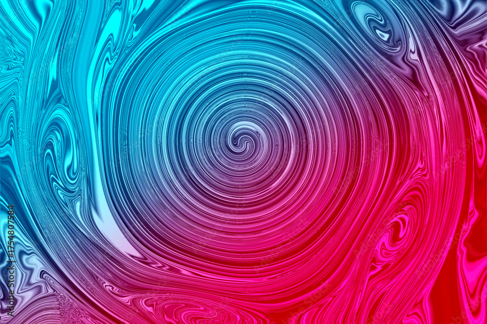 Fototapeta premium blue and red abstract vortex with spiral in the center 