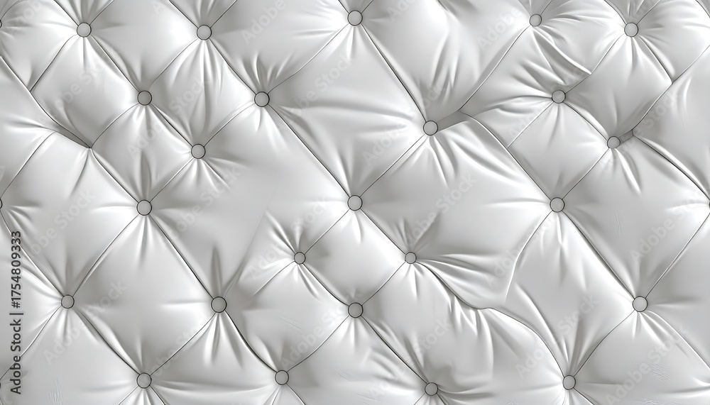 Obraz premium White quilted upholstery texture