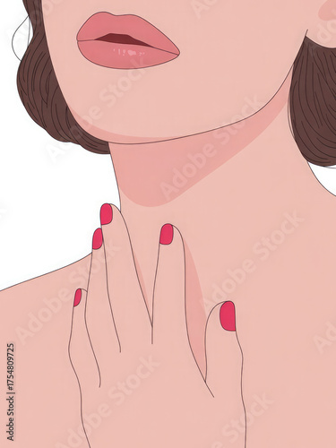 3d rendered illustration of a woman s neck and hand with jewelry isolated on transparent background