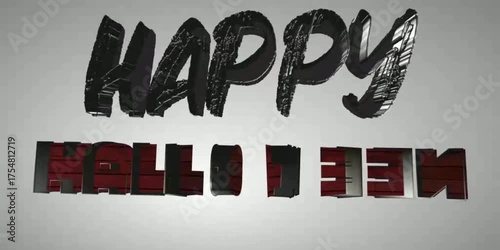 Happy Halloween text animation clip 