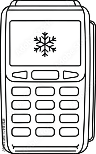 Pos terminal snowflake payment machine cashless transaction banking retail