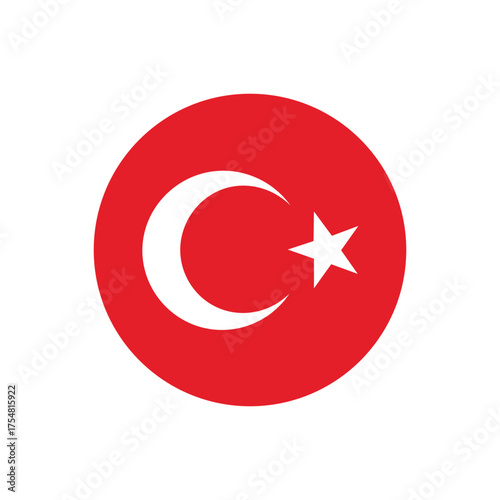 turkey round flag