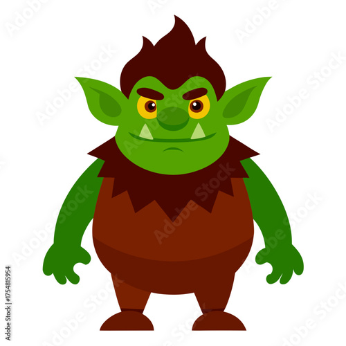 Troll cartoon object on a white background vector illustration