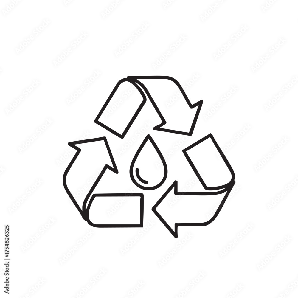 Obraz premium Recycling arrows loop vector