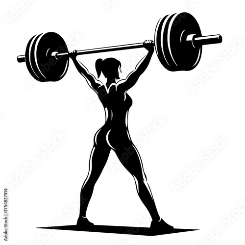 black and white vector silhouette of gym person