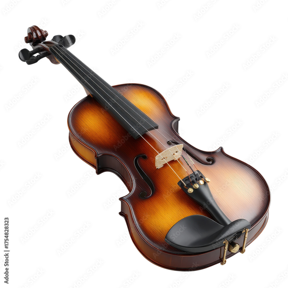 Fototapeta premium Violin on transparent background