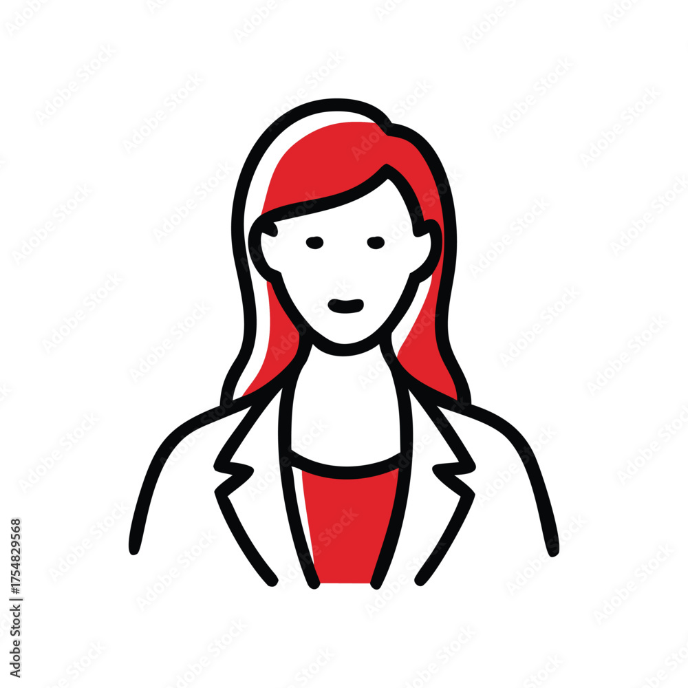 Obraz premium Business Woman Vector – Leadership and Professional Female Concept