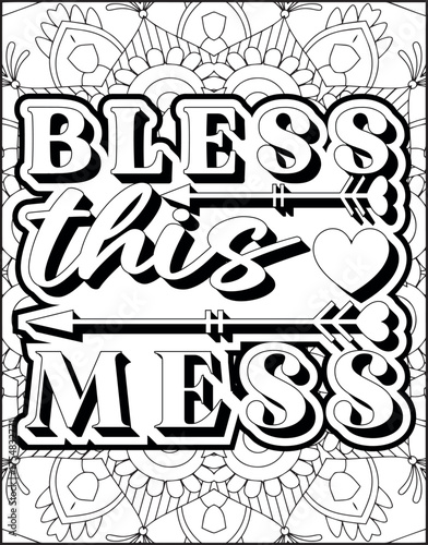 Bible Verse Coloring Page for Adults. Holy Christian Bible Quote Coloring Page.