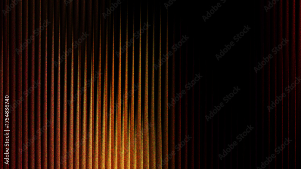 Fototapeta premium Abstract vertical lines with warm glowing light and dark background