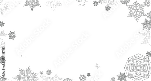 Snowflake winter snow christmas holiday season frost ice crystal design pattern cold