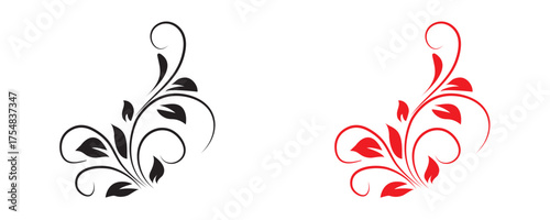 Minimal botanical leaf line art vector. Tattoo flower icon. simple botanical line drawings featuring delicate leaves and branches, ideal for logos, tattoos, invitations, and modern decor.
