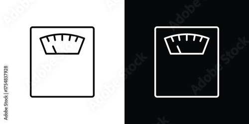 Weight scale icon - Line Style. symbol template design