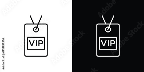 VIP icon - Line Style. symbol template design