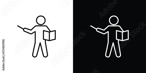 Teaching icon - Line Style. symbol template design