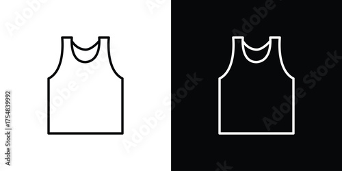Sleeveless shirt icon - Line Style. symbol template design
