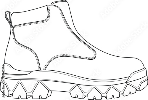 Boot footwear shoe fashion style leather design casual hiking outdoor winter wear