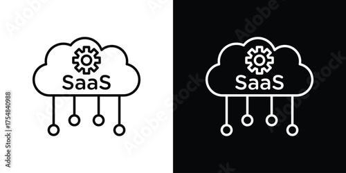 SaaS icon - Line Style. symbol template design