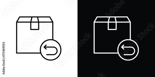 Return purchase icon - Line Style. symbol template design