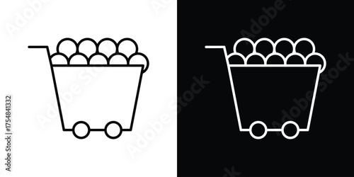 Raw material icon - Line Style. symbol template design