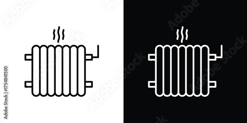 Radiator icon - Line Style. symbol template design