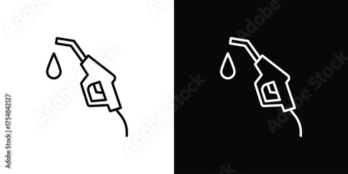 petrol icon - Line Style. symbol template design