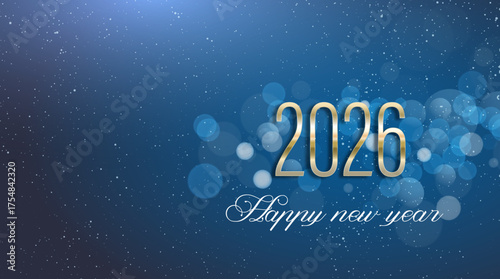 2026 Happy New Year Blue 