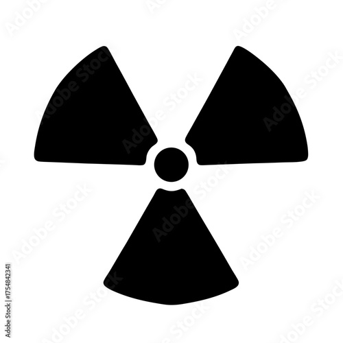 Simple Black Radioactive Hazard Symbol Indicating Dangerous Contamination Potential