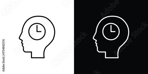 Patience icon - Line Style. symbol template design