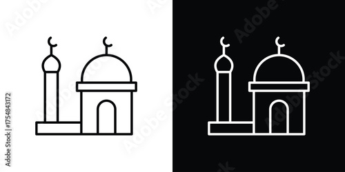 Mosque icon - Line Style. symbol template design