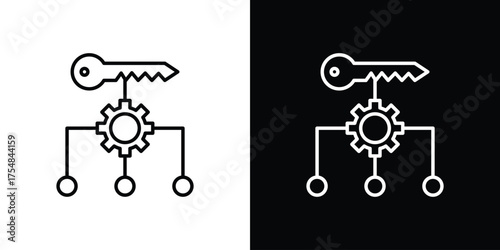 Key factor icon - Line Style. symbol template design