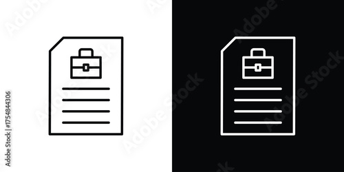 Job description icon - Line Style. symbol template design