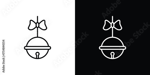 Jingle bell icon - Line Style. symbol template design