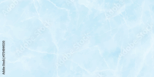 Abstract watercolor texture background of cool blue snow and frozen winter ice pattern on paper