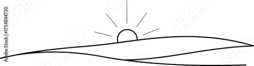 Sunrise horizon landscape nature dawn morning light sky scenic peaceful calm