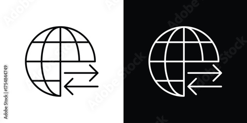 Import and export icon - Line Style. symbol template design