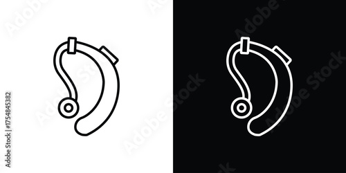 Hearing aid icon - Line Style. symbol template design