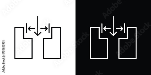 Gap icon - Line Style. symbol template design