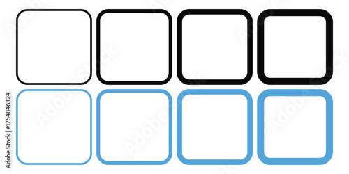 Photos Rounded Square Symbol – UI Element, Frame Logo, and Foursquare Style Icon