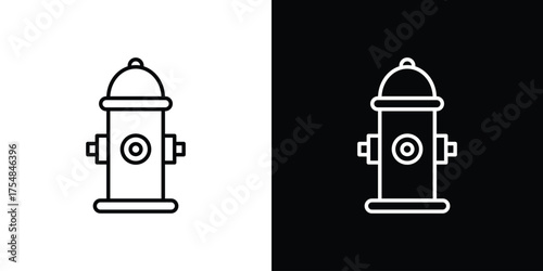 Fire hydrant icon - Line Style. symbol template design