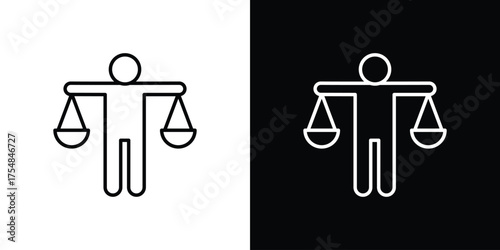 Ethics icon - Line Style. symbol template design