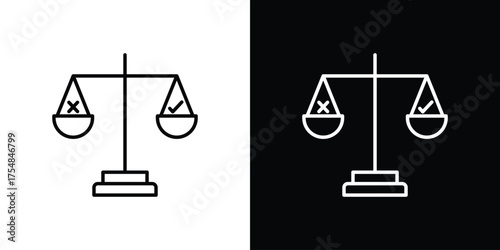 Ethics icon - Line Style. symbol template design