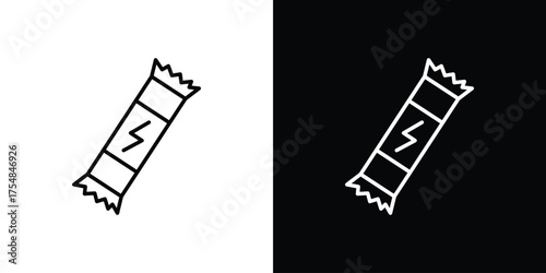 Energy bar icon - Line Style. symbol template design