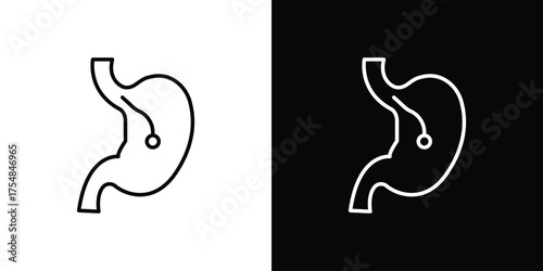 Endoscopy icon - Line Style. symbol template design