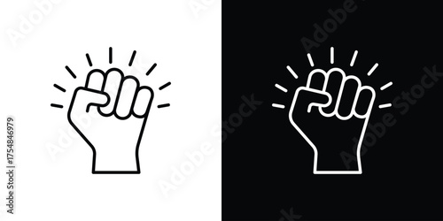 Empowerment icon - Line Style. symbol template design