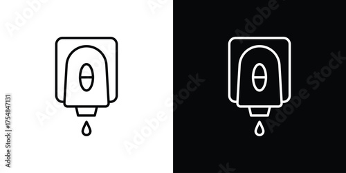 Electrical soap box icon - Line Style. symbol template design