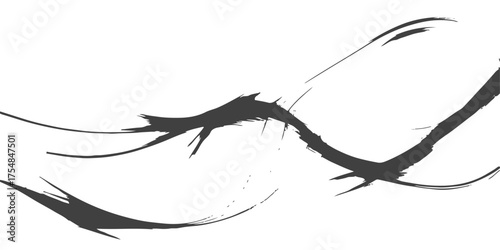 Black hawk vector silhouette illustration of a flying bird and a hand drawn sketch of a woman