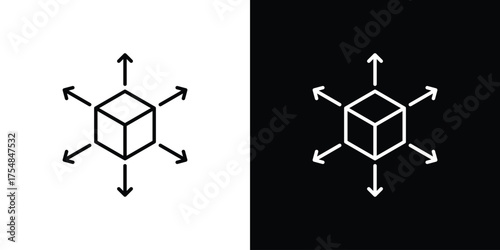 Distribution channel icon - Line Style. symbol template design