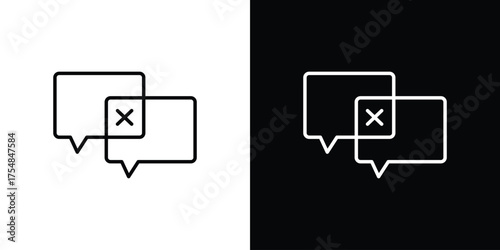 Disagreement icon - Line Style. symbol template design
