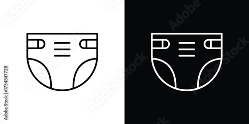 diaper icon - Line Style. symbol template design